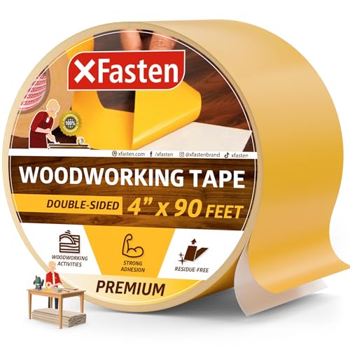 Double Sided Woodworking Tape 4 Inches x 90 Feet (4 Inches x 30 Yards)