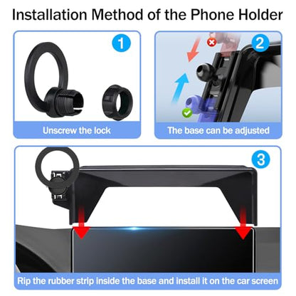 Magnetic Phone Holder for Honda Accord Hybrid 2023 2024 2025 2026 (for Honda Accord Hybrid 12.3" Screen)