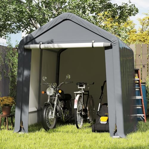8x6.5Ft Portable Shed (Gray / 8x6.5Ft)