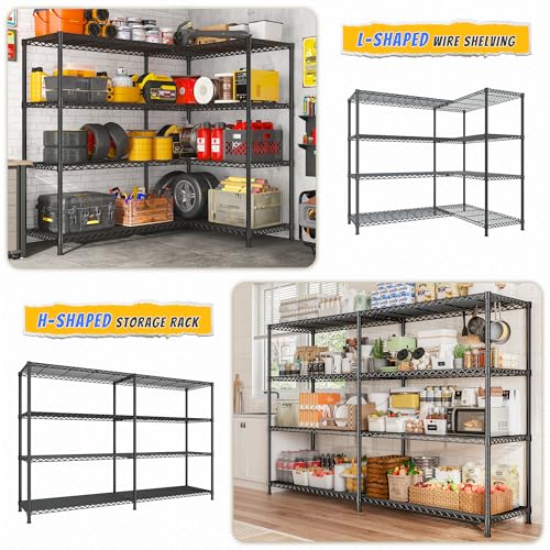 72.8" W Storage Shelves Load 1500LBS (17.7" D x 72.8" W x 59" H)