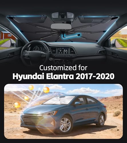Windshield Sun Shade for Hyundai Elantra 2017 (Fit for Hyundai Elantra 2017-2020)