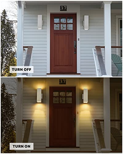 Modern Outdoor Wall Light (White 1PK)
