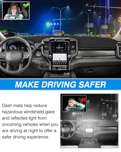 Dash Cover for 2019 (5)19+Dodge Ram(Black))