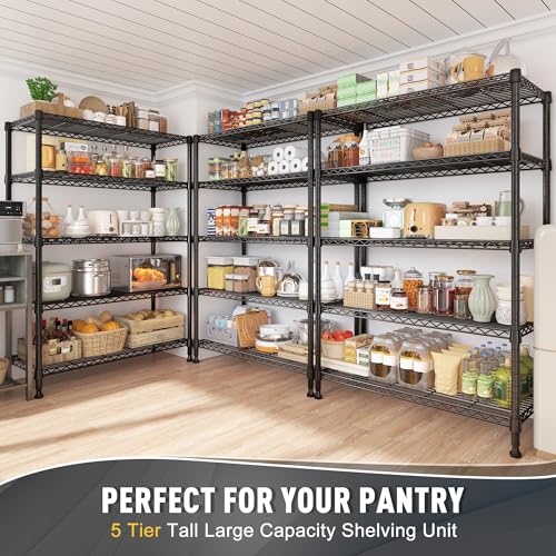 31.5" W 5 Tier Storage Shelves (5 Tier-15.7"D x 31.5"W x 71"H)