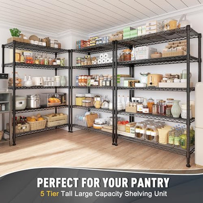 31.5" W 5 Tier Storage Shelves (5 Tier-15.7"D x 31.5"W x 71"H)