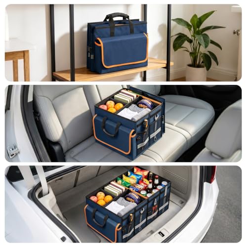 Car Trunk Organizer and Storage for Car (Blue / Medium)