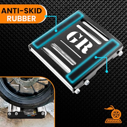 Motorcycle Roller Wheel Cleaning Stand (Black Roller Medium)