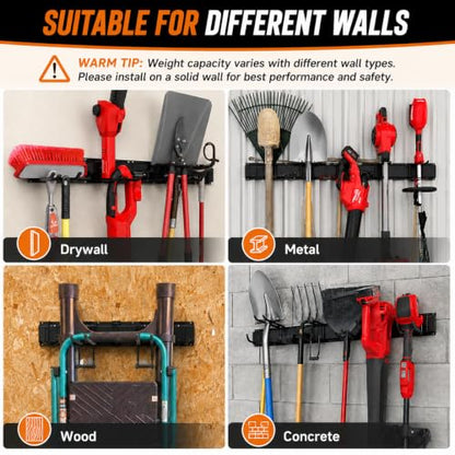 Garage Tool Organizer Wall Mount (48" Alloy Steel)