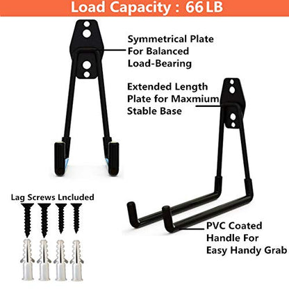 Wall Mount Heavy Duty Double Utility Tools Hooks with Anti (Double U Hook)