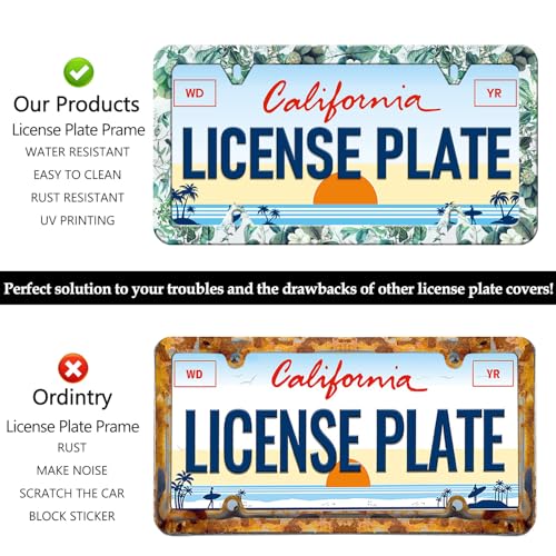 Green Leaves License Plate Frames (Green Leaves)