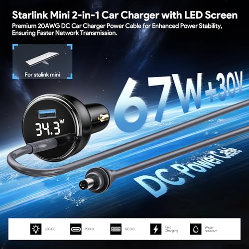Starlink Mini Car Adapter (10 FT)