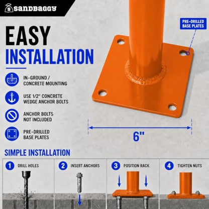 U Shaped Bike Rack (Orange)