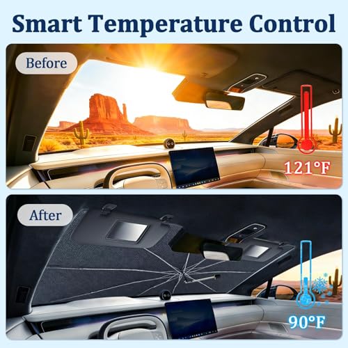 2026 Upgraded] Windshield Sun Shade Umbrella (Small)