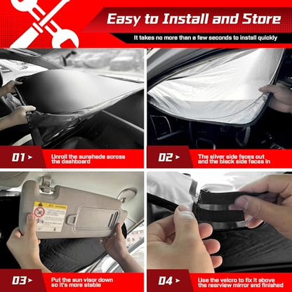 Windshield Sun Shade for GMC Yukon XL 2021 (for GMC Yukon XL 2021-2026)
