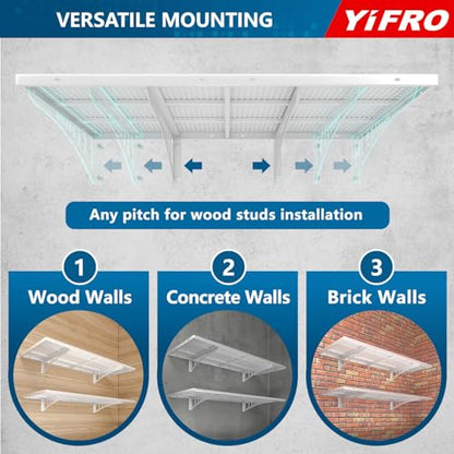 4 Pack 1.5x4ft Heavy Duty Garage Wall Shelving (White / 1.5x4ft-4pack)