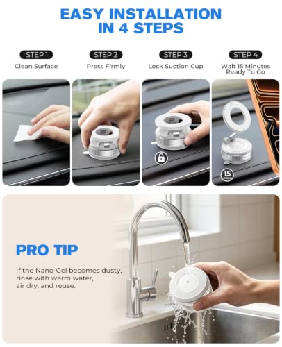 Magnetic Car Phone Holder for MagSafe (White)