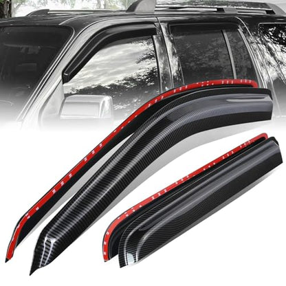 4PCS Tape On Window Visors for 2002 (02-10 Explorer/Mountaineer/Aviator)