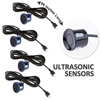 New 4 Parking Sensors LED Display Car Reverse Backup Radar System (1 Pack)