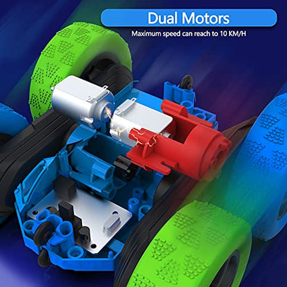 Remote Control Car for Kids (Blue&green / Standard (Headlights))