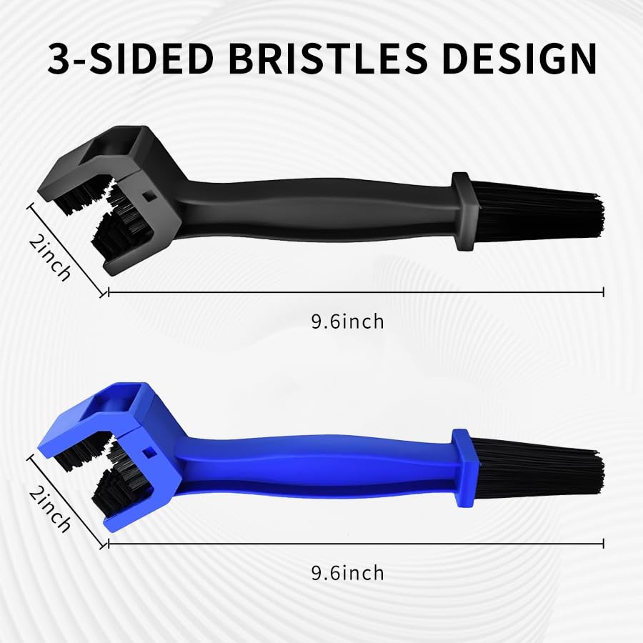 MotorcycleBicycle Chain Cleaner and Gear Cleaning Tool (Set of 3)