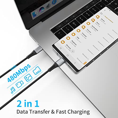 6 Inch USB C to USB C Cable (0.5 Feet / USB C to USB C / Black)