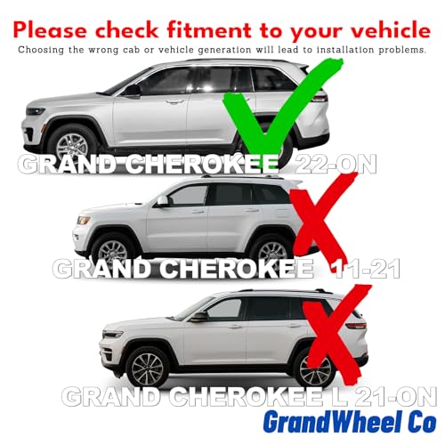 Window Deflectors Smoke Tinted in (For Grand Cherokee 22-26)