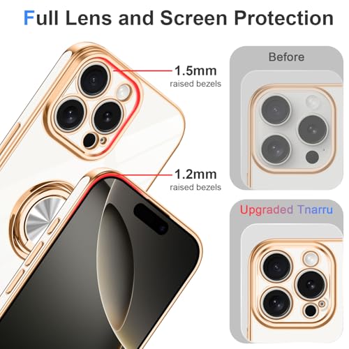Designed for iPhone 16 Pro Case with Ring Stand Slim White (White / 6.3'' iPhone 16 Pro)