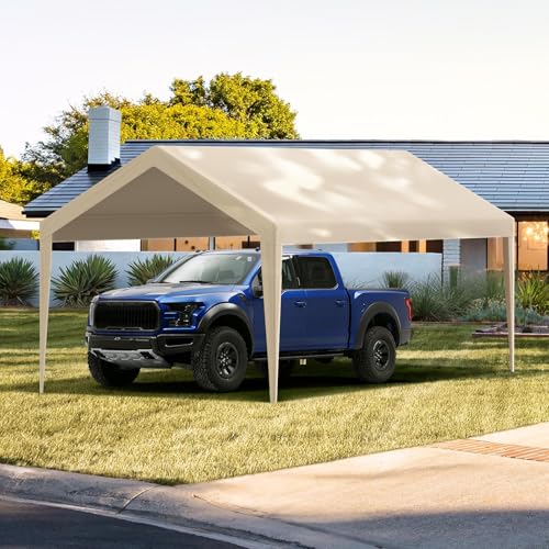 Carport Replacement Canopy Cover 10 x 20 ft (Beige / 10x20ft)