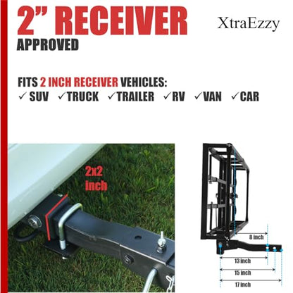 Hitch Mount Bike Rack for Ebike Heavy (All Black)