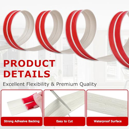 Wall Corner Protector Peel and Stick Corner Trim Molding (0.8 In x 20 Ft / Beige Wood)