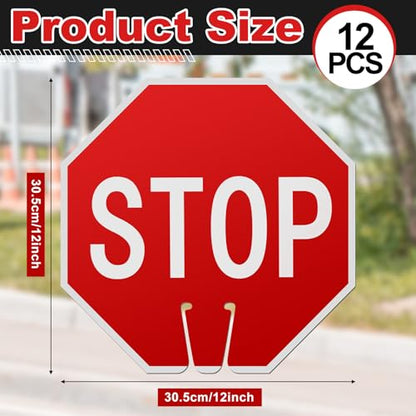 12 Pcs Stop Signs 12x12"