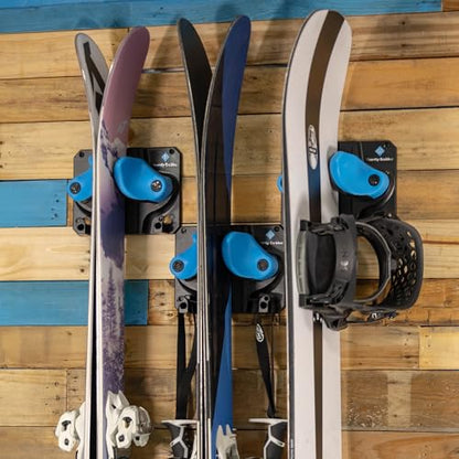 Ultimate Ski & Snowboard Wall Rack (Cyan / Three Pack)