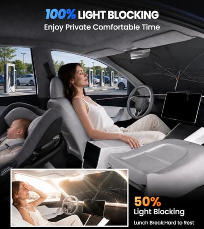 Windshield Sun Shade Umbrella for Tesla Model Y (Tesla Model Y/3)