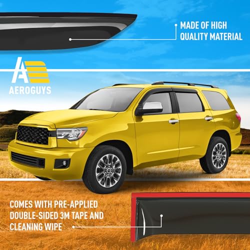 Extra Durable Window Deflectors Tape (For Toyota Sequoia 08-22)
