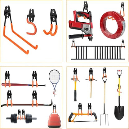 30 Pack Heavy Duty Steel Storage Hooks (Orange-HD-30PC)