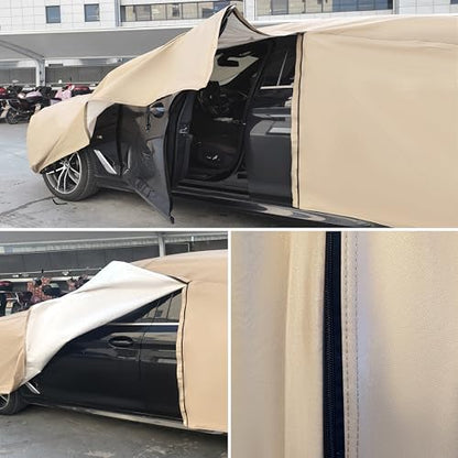 Heavy Duty Outdoor Car Cover Custom Fit for 2010 (Custom Fit Toyota Prius / brown)