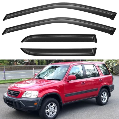 Window Visors Rain Guards for 1997 1998 1999 2000 2001 Honda CRV CR (1997-2001 Honda CRV)