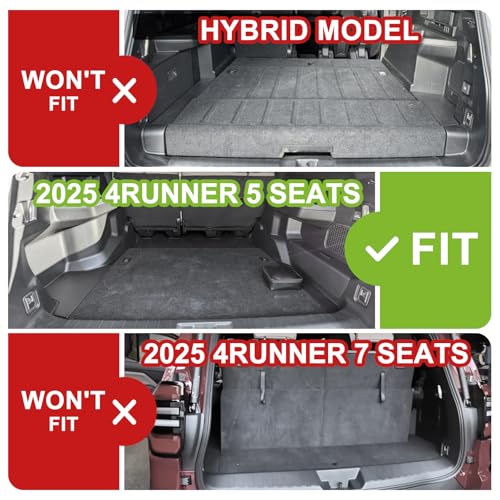 Trunk &Seatback Mat for 2025 2026 4Runner (4Runner | 5-Seat | 2025+)