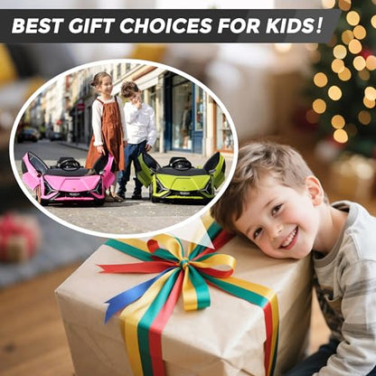 Licensed Lamborghini 12V Kids Electric Car by TOBBI w (Green)