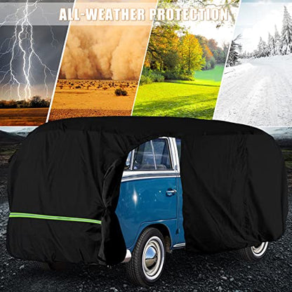 Waterproof Car Cover for VW Bus T1 T2 T3 Vanagon 50 (1950-1992 VW Bus T1 T2 T3-Black)