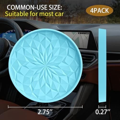 Car Coasters for Cup Holders [4 Pack] (4pack-sky Blue)