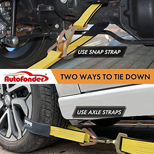 Car Hauler Tie Down Straps 4 (Classic Yellow)