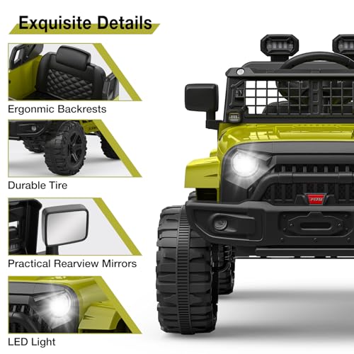 12V Kids Electric Ride On Truck Car w (Green)