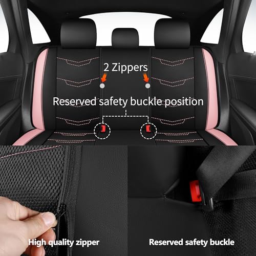 Car Seat Cover (N2 Black Pink / Full Set)