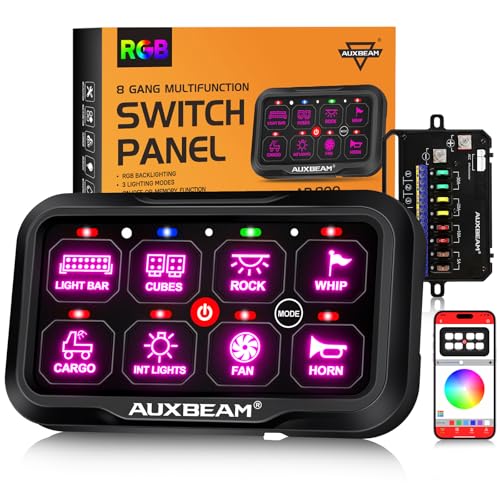 8 Gang Switch Panel Bluetooth RGB AR (RGB (No Remote,Bluetooth One side) / 8 Gang)