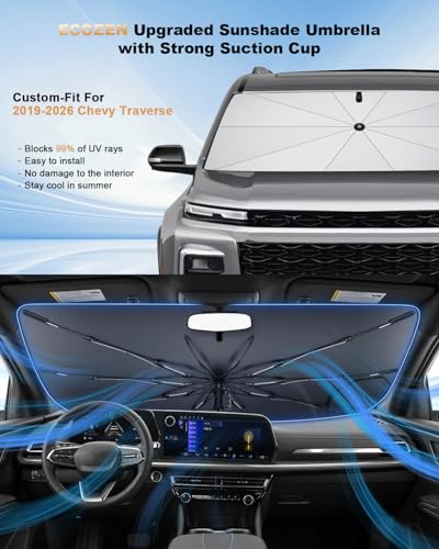 Windshield Sunshade Umbrella for 2019 (2019-2026 Traverse)