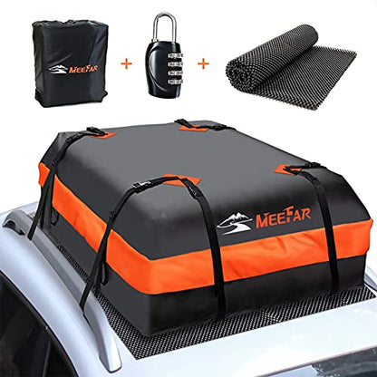 Car Roof Bag Rooftop Cargo Carrier Bag Waterproof 15 Cubic Feet roof Cargo (15 Cubic Feet)