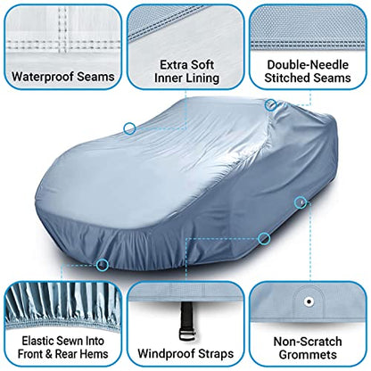 Car Cover Waterproof All Weather for 1958 Chevy Del Ray (39. Del Ray 1958 / Sky Gray)