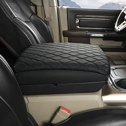 Center Console Cover Armrest Cover Cushion Fits Dodge RAM 1500 2500 3500 2009 2010 2011 2012 2013 2014 2015 2016 2017 2018 (PVC Leather-Black / for Bucket Console 2009-2018 Ram)
