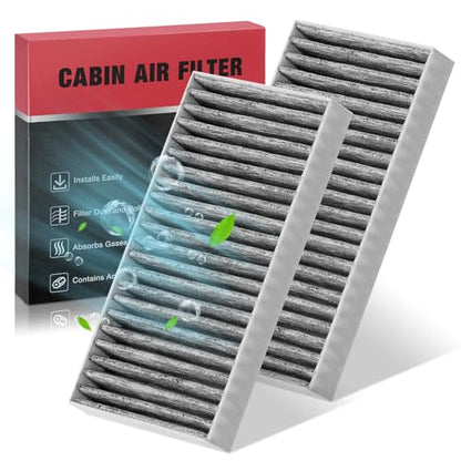 2 Pack Cabin Air Filter CF10747 Compatible with Jeep Liberty 2008 (3.8" x 7.3" x 1.7" / CF10747)